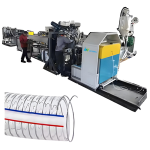 Machine de ligne d'extrusion de tuyau renforc&eacute; en spirale de fil d'acier PVC